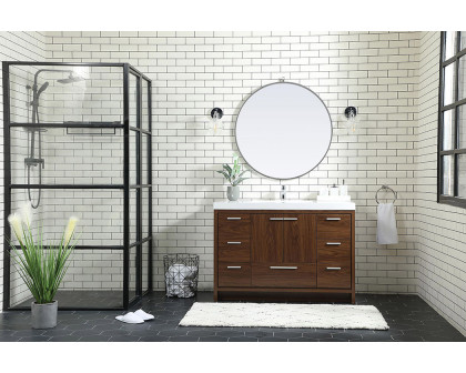 Elegant Bathroom Vanity - Walnut (VF46048MWT)