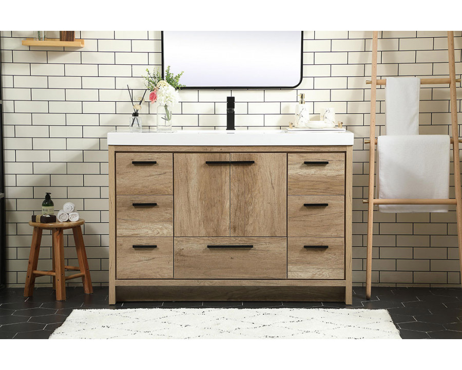 Elegant Bathroom Vanity - Natural Oak (VF46048NT)