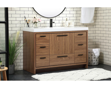 Elegant Bathroom Vanity - Walnut Brown (VF46048WB)