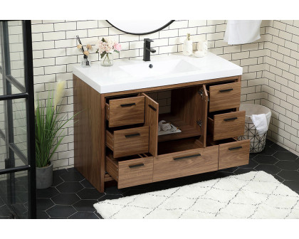 Elegant Bathroom Vanity - Walnut Brown (VF46048WB)