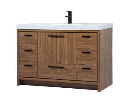 Elegant Bathroom Vanity - Walnut Brown (VF46048WB)