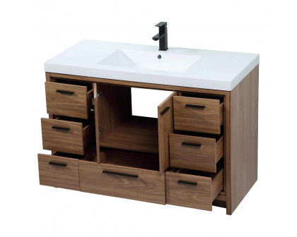 Elegant Bathroom Vanity - Walnut Brown (VF46048WB)