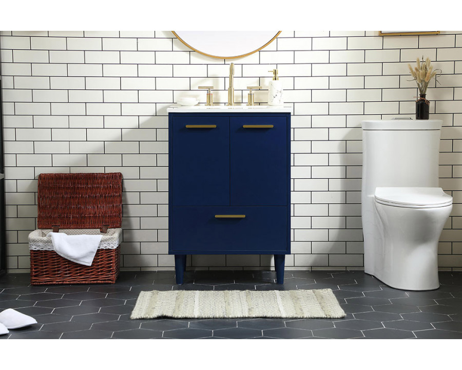 Elegant Bathroom Vanity - Blue (VF47024MBL)