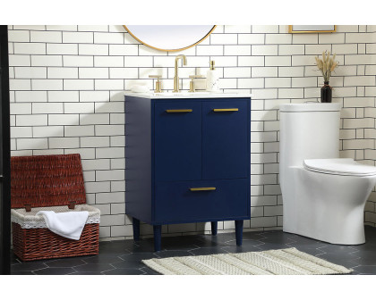 Elegant Bathroom Vanity - Blue (VF47024MBL)