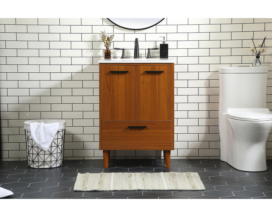 Elegant Bathroom Vanity - Teak (VF47024MTK)