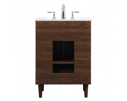 Elegant Bathroom Vanity - Walnut (VF47024MWT)