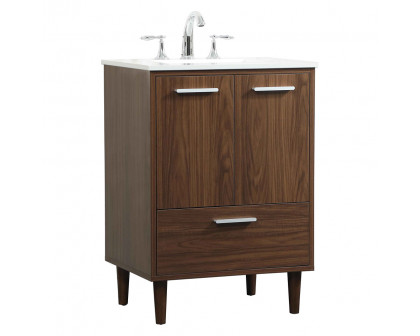 Elegant Bathroom Vanity - Walnut (VF47024MWT)