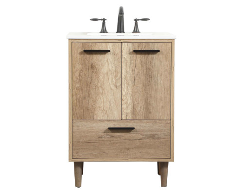 Elegant Bathroom Vanity - Natural Oak (VF47024NT)