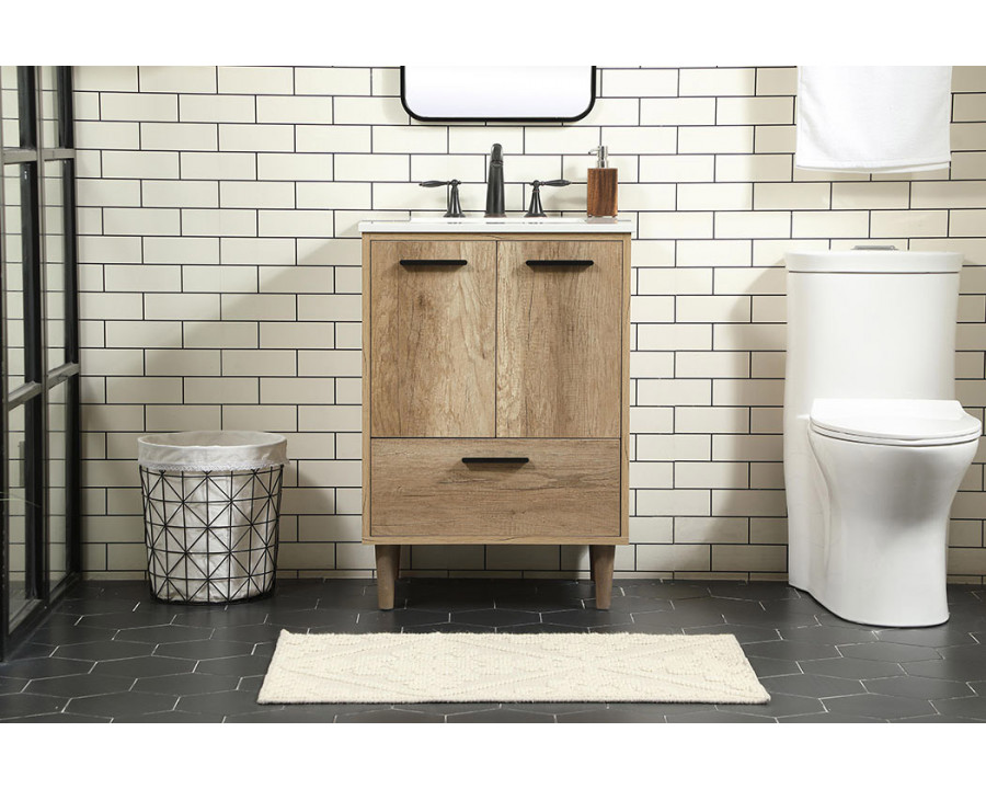 Elegant Bathroom Vanity - Natural Oak (VF47024NT)