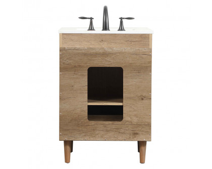 Elegant Bathroom Vanity - Natural Oak (VF47024NT)