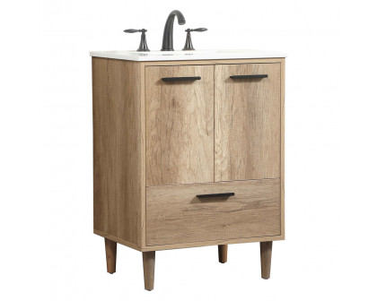 Elegant Bathroom Vanity - Natural Oak (VF47024NT)