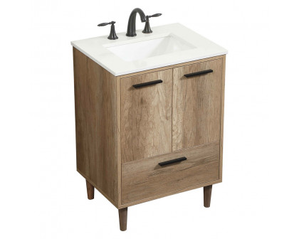 Elegant Bathroom Vanity - Natural Oak (VF47024NT)