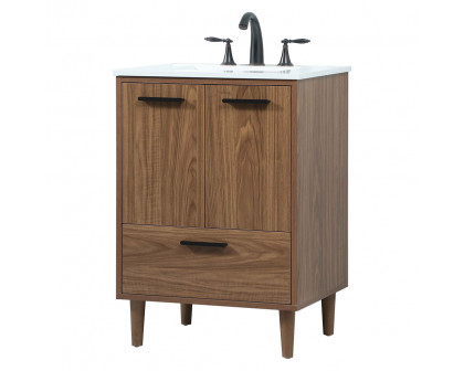 Elegant Bathroom Vanity - Walnut Brown (VF47024WB)