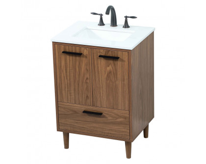 Elegant Bathroom Vanity - Walnut Brown (VF47024WB)