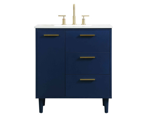 Elegant Bathroom Vanity - Blue (VF47030MBL)