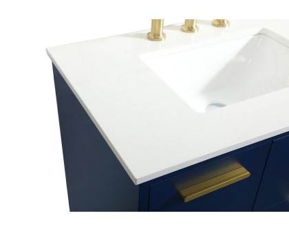 Elegant Bathroom Vanity - Blue (VF47030MBL)