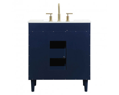 Elegant Bathroom Vanity - Blue (VF47030MBL)