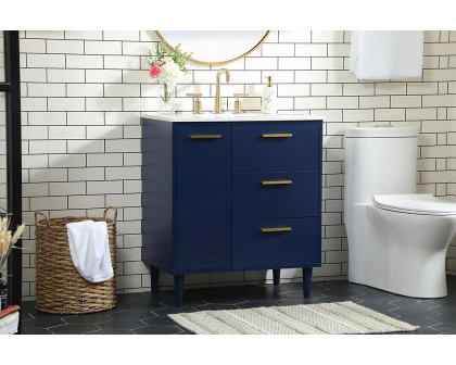 Elegant Bathroom Vanity - Blue (VF47030MBL)