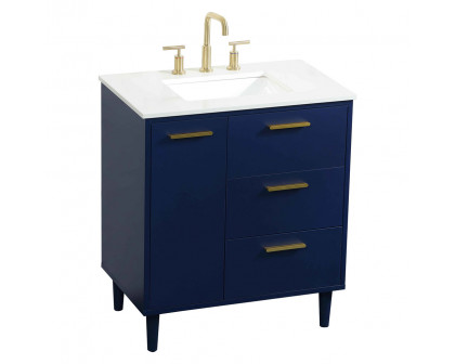 Elegant Bathroom Vanity - Blue (VF47030MBL)