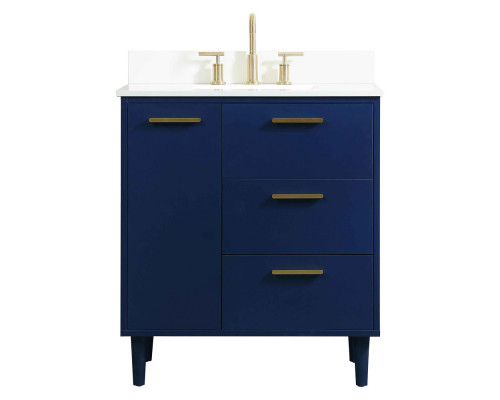 Elegant Bathroom Vanity - Blue (VF47030MBL-BS)