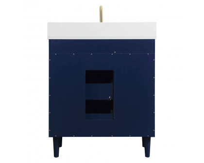 Elegant Bathroom Vanity - Blue (VF47030MBL-BS)