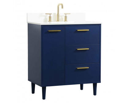 Elegant Bathroom Vanity - Blue (VF47030MBL-BS)