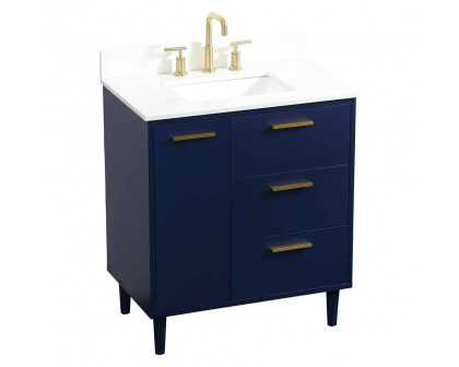 Elegant Bathroom Vanity - Blue (VF47030MBL-BS)