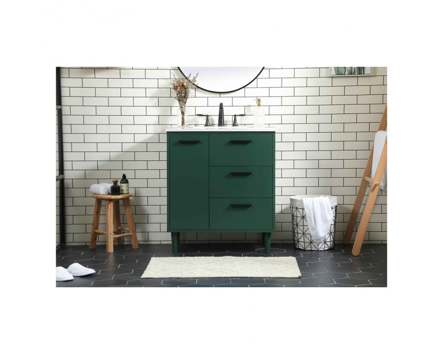 Elegant Bathroom Vanity - Green (VF47030MGN)