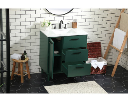 Elegant Bathroom Vanity - Green (VF47030MGN-BS)