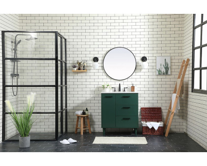 Elegant Bathroom Vanity - Green (VF47030MGN-BS)