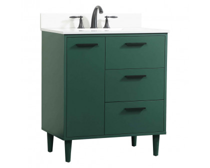 Elegant Bathroom Vanity - Green (VF47030MGN-BS)