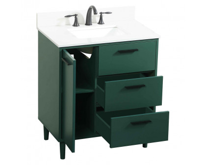 Elegant Bathroom Vanity - Green (VF47030MGN-BS)