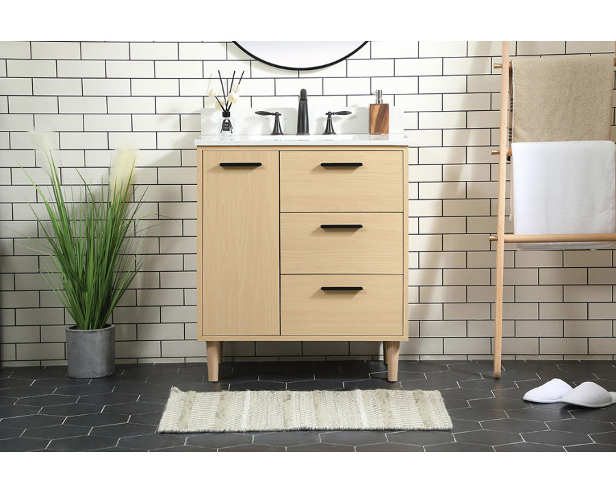 Elegant Bathroom Vanity - Maple (VF47030MMP-BS)