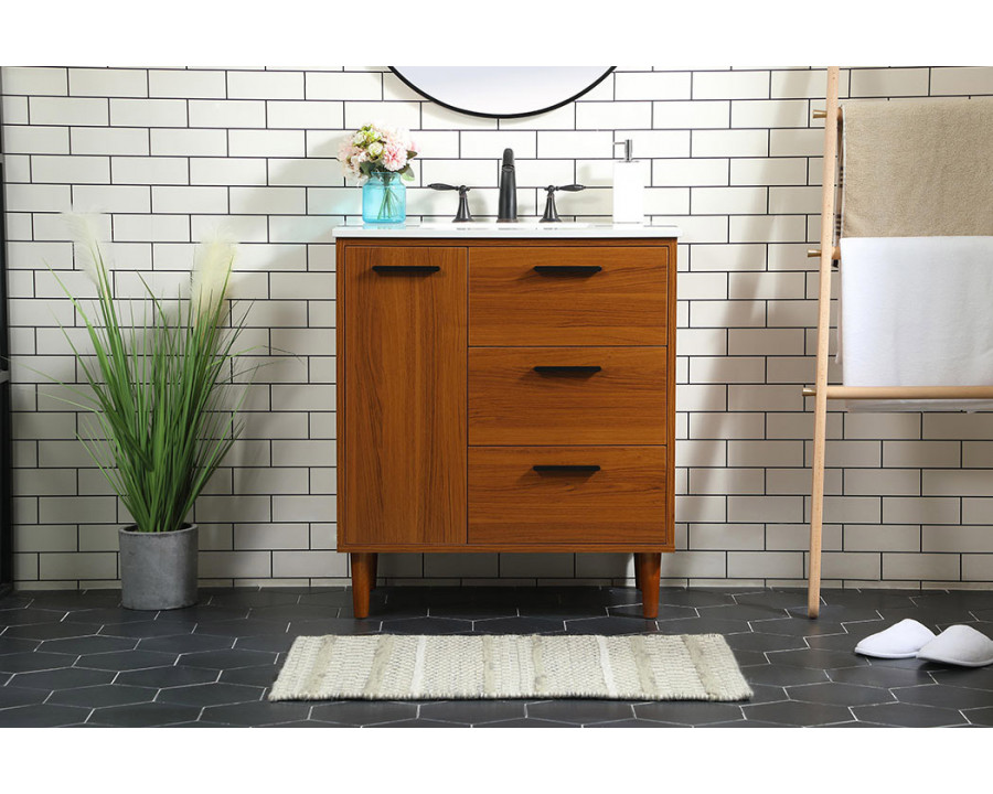 Elegant Bathroom Vanity - Teak (VF47030MTK)