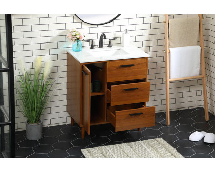 Elegant Bathroom Vanity - Teak (VF47030MTK)