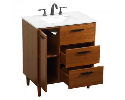 Elegant Bathroom Vanity - Teak (VF47030MTK)