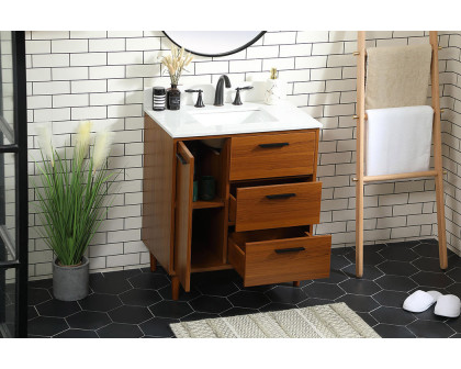 Elegant Bathroom Vanity - Teak (VF47030MTK-BS)