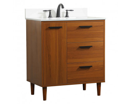 Elegant Bathroom Vanity - Teak (VF47030MTK-BS)