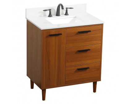 Elegant Bathroom Vanity - Teak (VF47030MTK-BS)