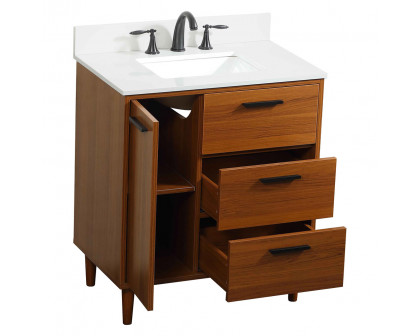 Elegant Bathroom Vanity - Teak (VF47030MTK-BS)