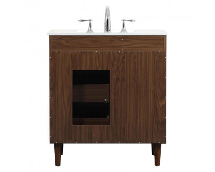 Elegant Bathroom Vanity - Walnut (VF47030MWT)