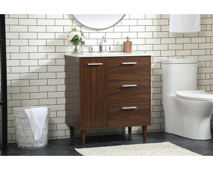 Elegant Bathroom Vanity - Walnut (VF47030MWT)