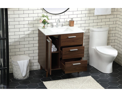 Elegant Bathroom Vanity - Walnut (VF47030MWT)