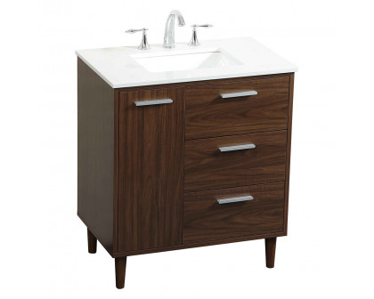 Elegant Bathroom Vanity - Walnut (VF47030MWT)