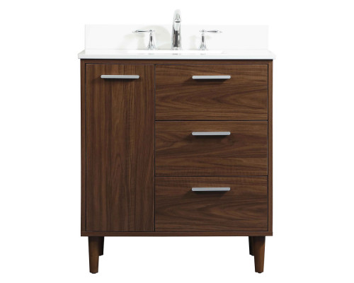 Elegant Bathroom Vanity - Walnut (VF47030MWT-BS)