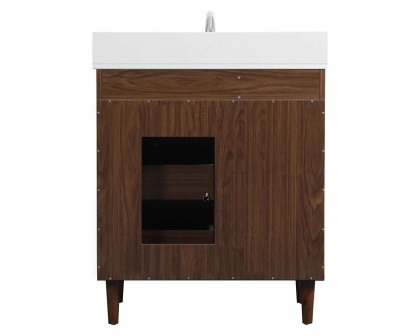 Elegant Bathroom Vanity - Walnut (VF47030MWT-BS)