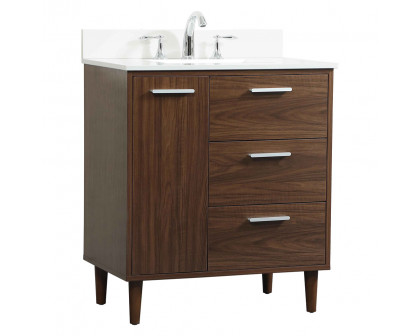 Elegant Bathroom Vanity - Walnut (VF47030MWT-BS)