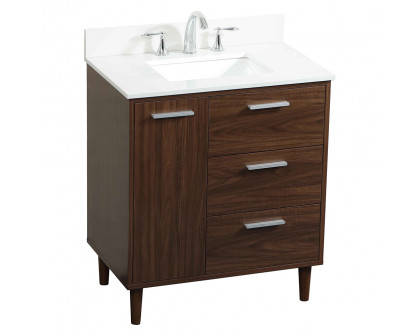 Elegant Bathroom Vanity - Walnut (VF47030MWT-BS)