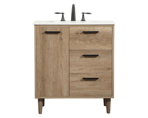 Elegant Bathroom Vanity - Natural Oak (VF47030NT)