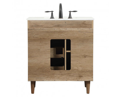 Elegant Bathroom Vanity - Natural Oak (VF47030NT)